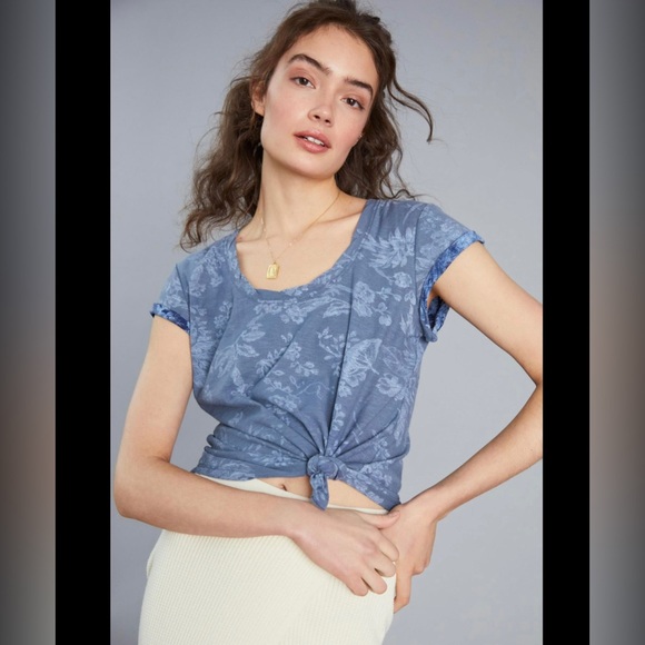 ANTHROPOLOGIE "PILCRO"- Scoop Neck T-Shirt - Picture 1 of 15